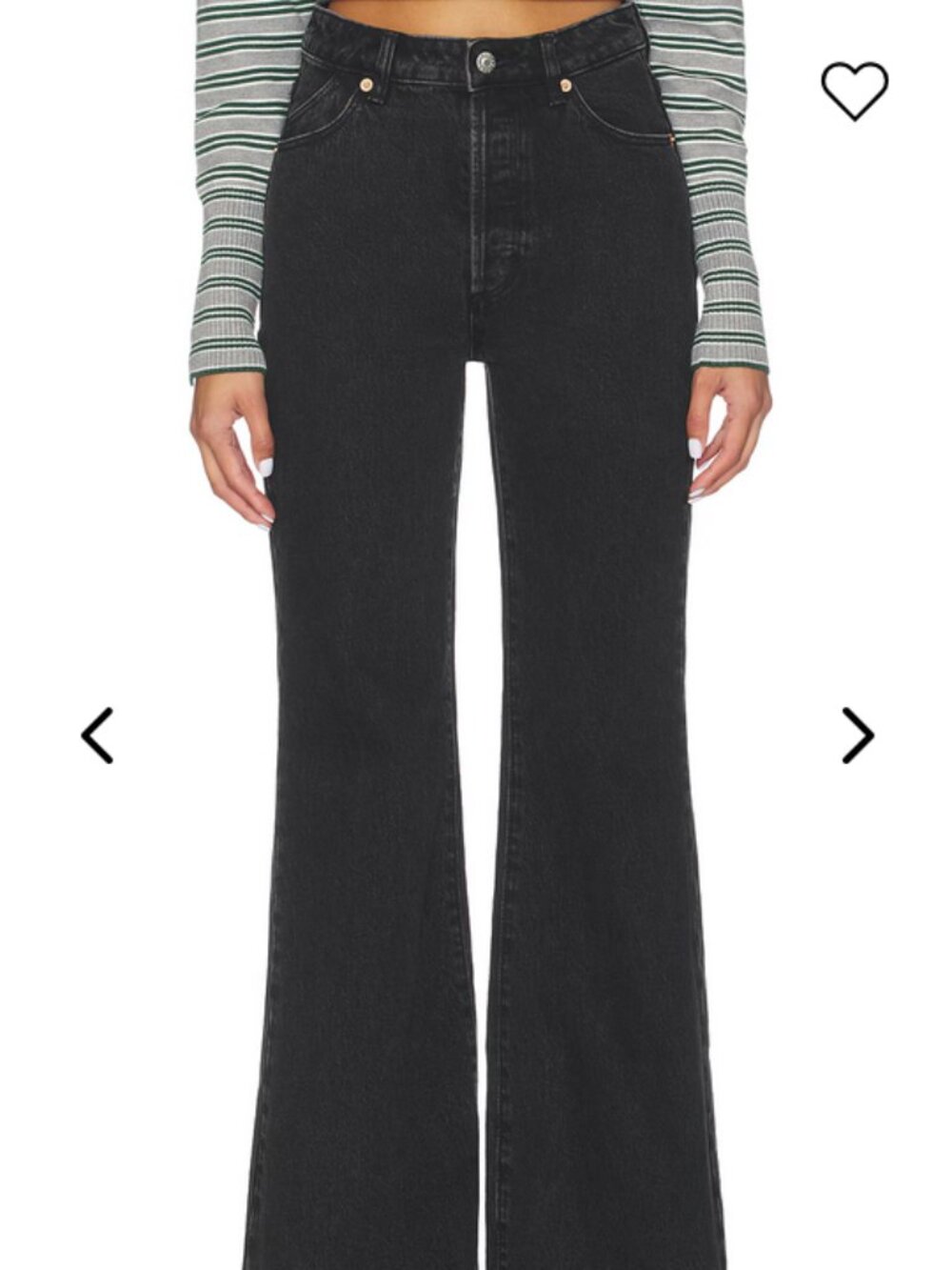 Rolla's East Coast Flare Jeans in Black Sand Size M (AU 10)